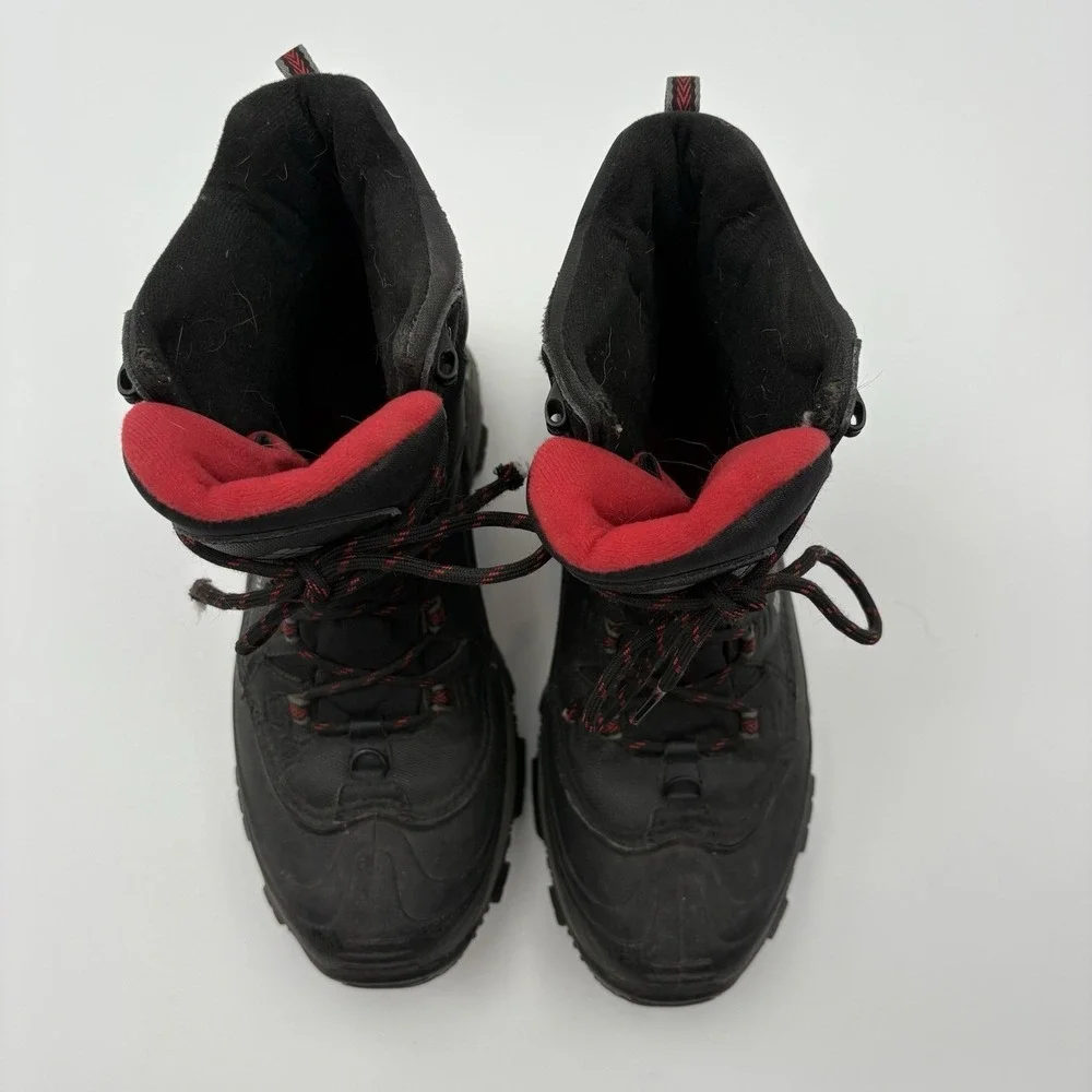 Columbia Bugaboot III Boots Mens 9.5 Black Red Waterproof Winter Snow BM5980-010